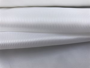 Viscose foer - jacquardvævet i hvid med zigzag mønster